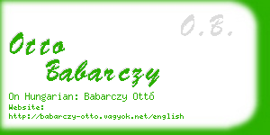 otto babarczy business card