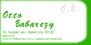 otto babarczy business card